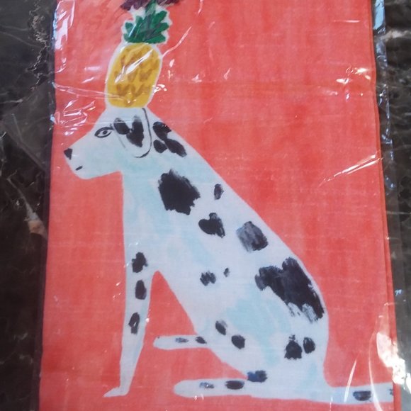 Anthropologie Cotton Bastion Dog Dish Towel - NWT